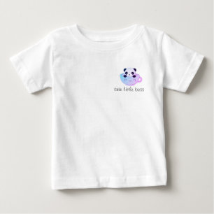 Camiseta Para Bebê Chefezinho Fofo – Panda Kawaii em um Sticker de Xí