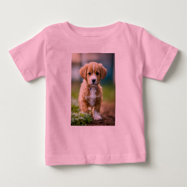 Camiseta Para Bebê "Cheio Adorável de Alegria" (Frente)