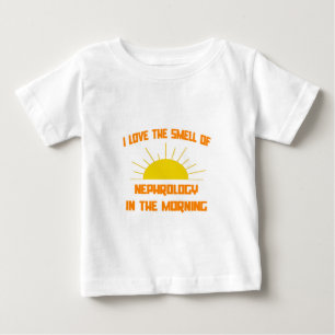 Camiseta Para Bebê Cheiro de Nefrologia pela Manhã