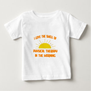Camiseta Para Bebê Cheiro de terapia física pela manhã