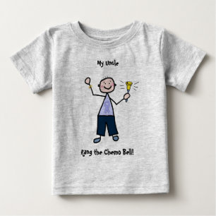 Camiseta Para Bebê Chemo Bell Man - Periwinkle Ribbon Stomach Cancer
