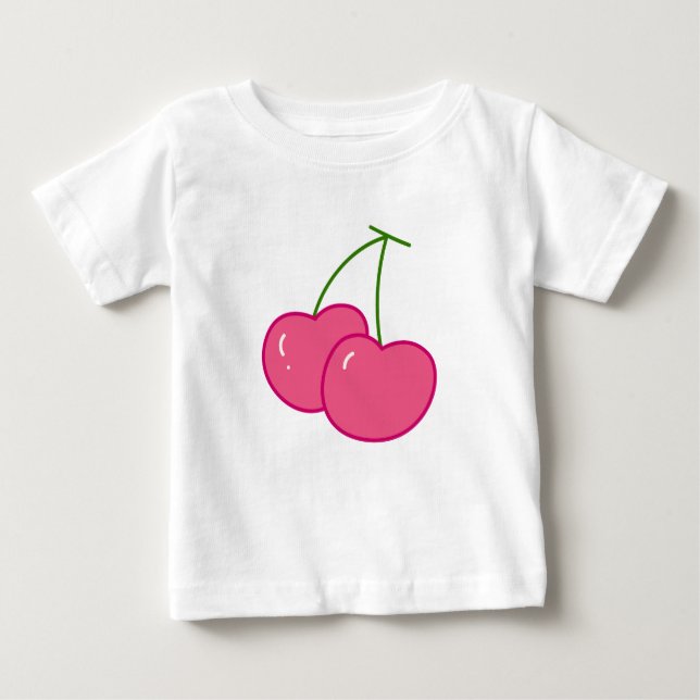 Camiseta Para Bebê Cherry Berry (Frente)