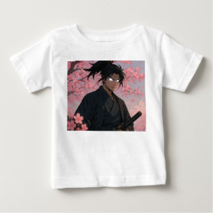 Camiseta Para Bebê Cherry Blossom Samurai Anime Toddler T-Shirt