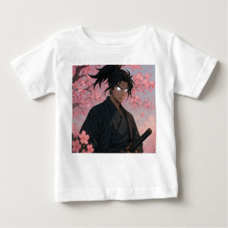 Camiseta Para Bebê Cherry Blossom Samurai Anime Toddler T-Shirt