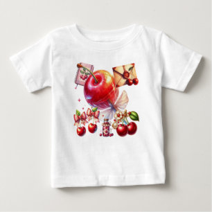 Camiseta Para Bebê Cherry Pop