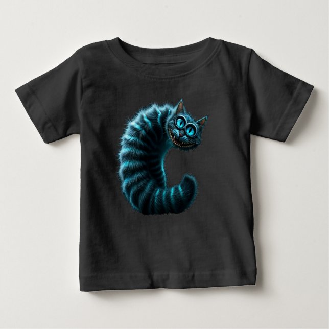 Camiseta Para Bebê Cheshire Cat (Frente)
