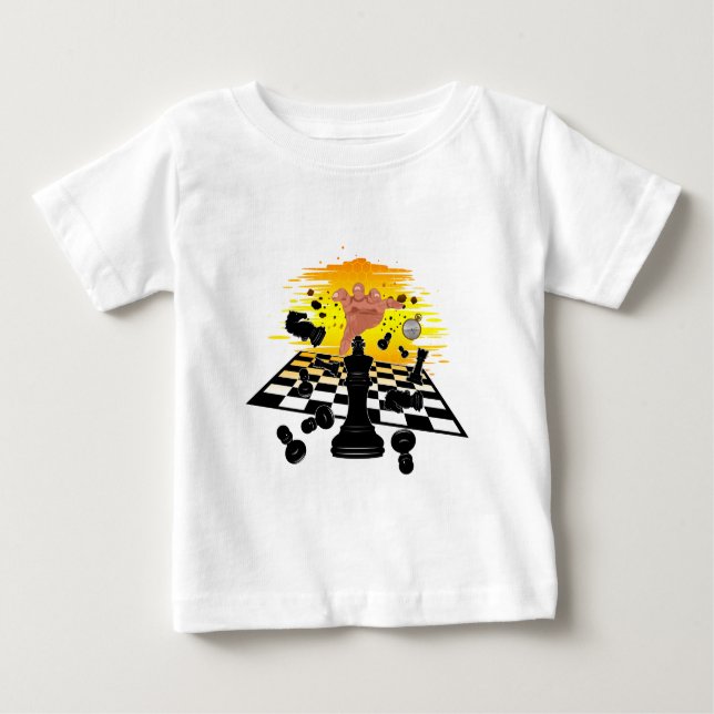 Camiseta Para Bebê Chess Master (Frente)