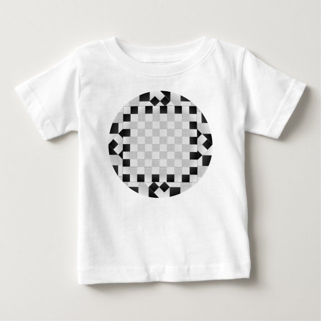 Camiseta Para Bebê Chess Pad de Kenneth Yoncich (Frente)