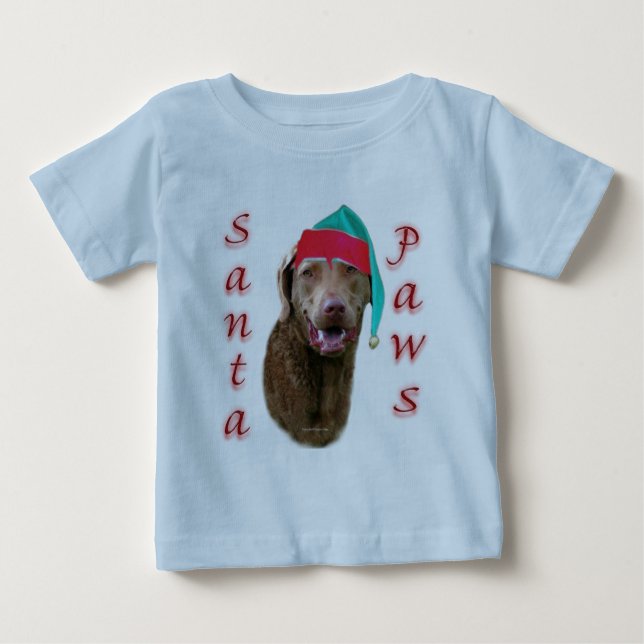 Camiseta Para Bebê ChessiePaws (Frente)