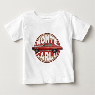 Camiseta Para Bebê Chevy 1970 Monte - linha vermelha de Carlo
