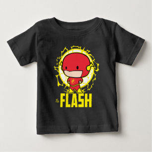 Camiseta Para Bebê Chibi Flash com eletricidade