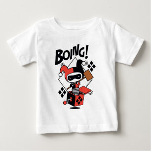 Camiseta Para Bebê Chibi Harley-Quinn-In-A-Box Com Martelo