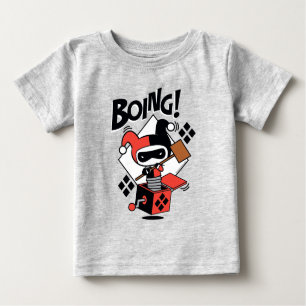 Camiseta Para Bebê Chibi Harley-Quinn-In-A-Box Com Martelo