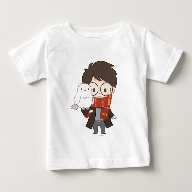 Camiseta Para Bebê Chibi HARRY POTTER™ & Hedwig (Frente)