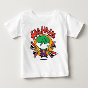 Camiseta Para Bebê Chibi Joker Com Dentes De Brinquedo
