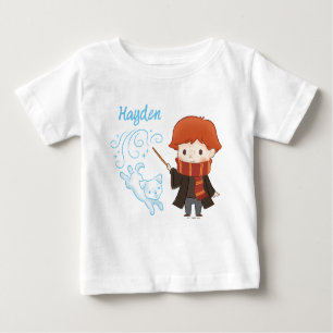 Camiseta Para Bebê Chibi Ron Weasley Patronus
