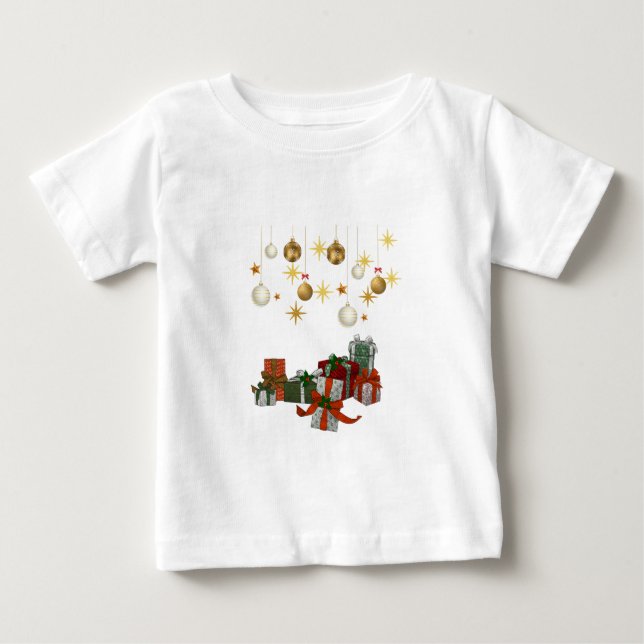 Camiseta Para Bebê Chic Christmas (Frente)