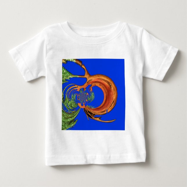 Camiseta Para Bebê Chic Round Hakuna Matata Marinho Blue coleção (Frente)