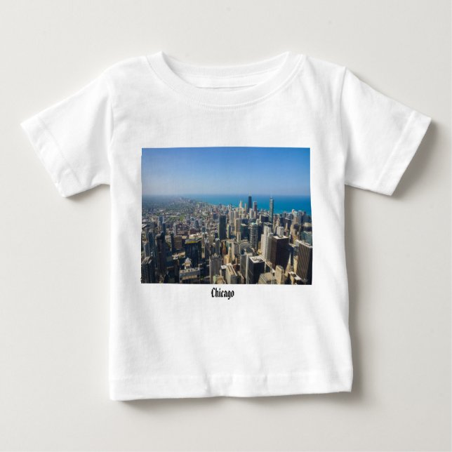 Camiseta Para Bebê Chicago de Cima (Frente)
