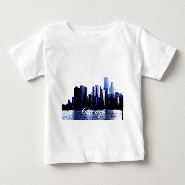 Camiseta Para Bebê Chicago Illinois (Frente)