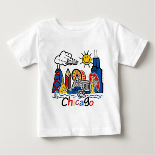 Camiseta Para Bebê Chicago-MIÚDOS [convertidos]