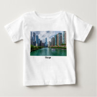 Chicago River e Trump Tower Baby T Shirt