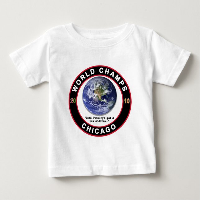 CAMISETA PARA BEBÊ CHICAGO WORLD CHAMPS (Frente)
