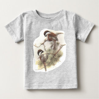 Camiseta Para Bebê chickadee castanha-suportado