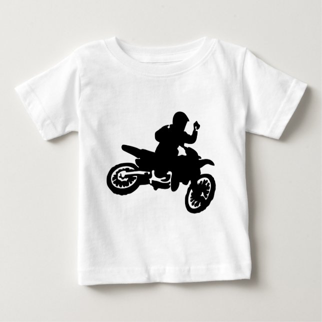 Camiseta Para Bebê Chicote da bicicleta do motocross (Frente)