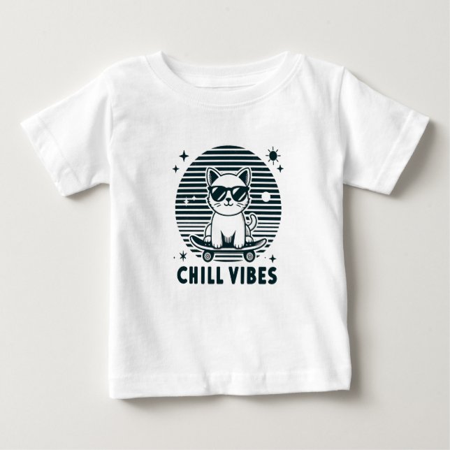 Camiseta Para Bebê Chill Vibes Baby Graphic Jersey Tee (Frente)