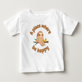Camiseta Para Bebê Chill Vibes: Sloth Life Goals!