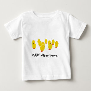 Camiseta Para Bebê Chillin do ímã do pintinho com meu roupa engraçado