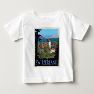 Camiseta Para Bebê Chillon Castle Suíça