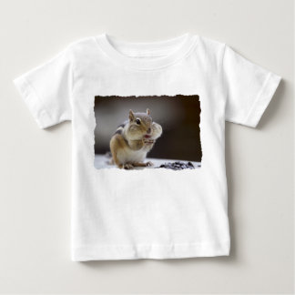 Camiseta Para Bebê Chipmunk com a foto do cheio dos mordentes