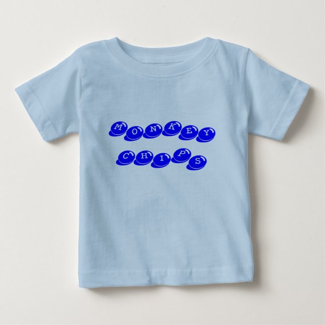 Camiseta Para Bebê ChipsMacacos (Frente)