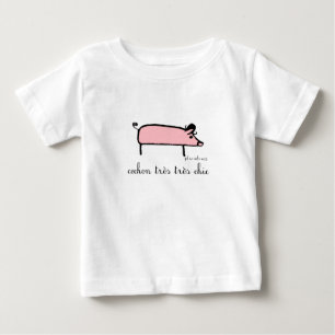 Camiseta Para Bebê chique dos tres do cochon, T infantil