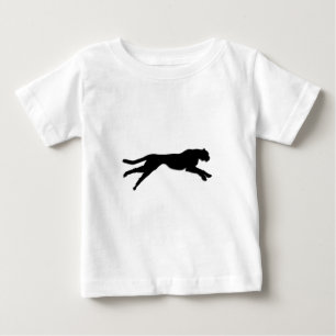 Camiseta Para Bebê Chita de arte gráfica negra