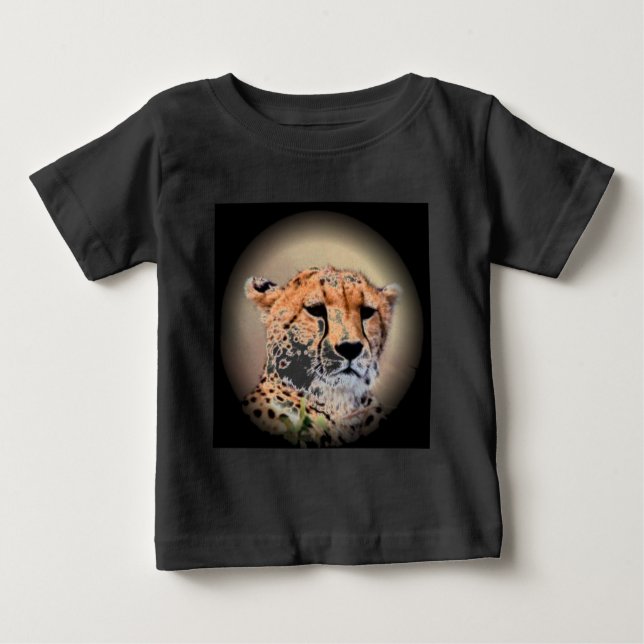 Camiseta Para Bebê Chita Retrato de Lua Cheia: Graça da Natureza (Frente)
