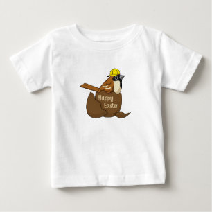 Camiseta Para Bebê Chocolate Gato De Chocolate Gato Bebê Felz pascoa