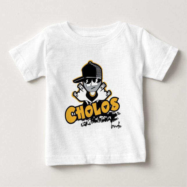 Camiseta Para Bebê Cholos por BuDu (Frente)