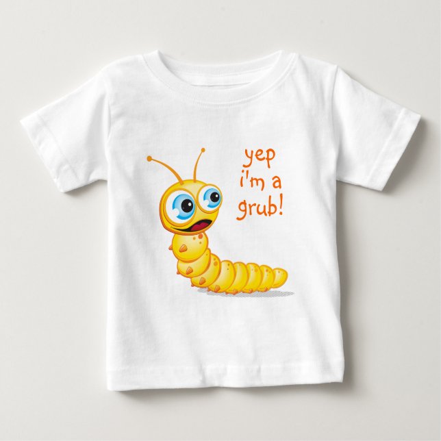 Camiseta Para Bebê Chompe o Grub: (Frente)