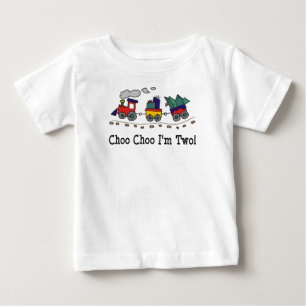 Camiseta Para Bebê Choo Choo I'm 2 Train T-shirt
