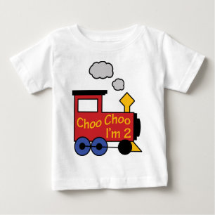 Camiseta Para Bebê Choo Choo I'm Two