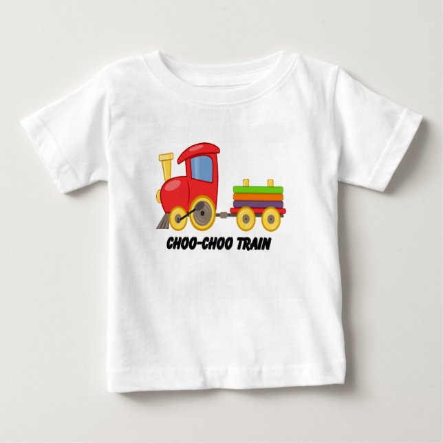 Camiseta Para Bebê Choo Choo Train Little Boys Shirt (Frente)