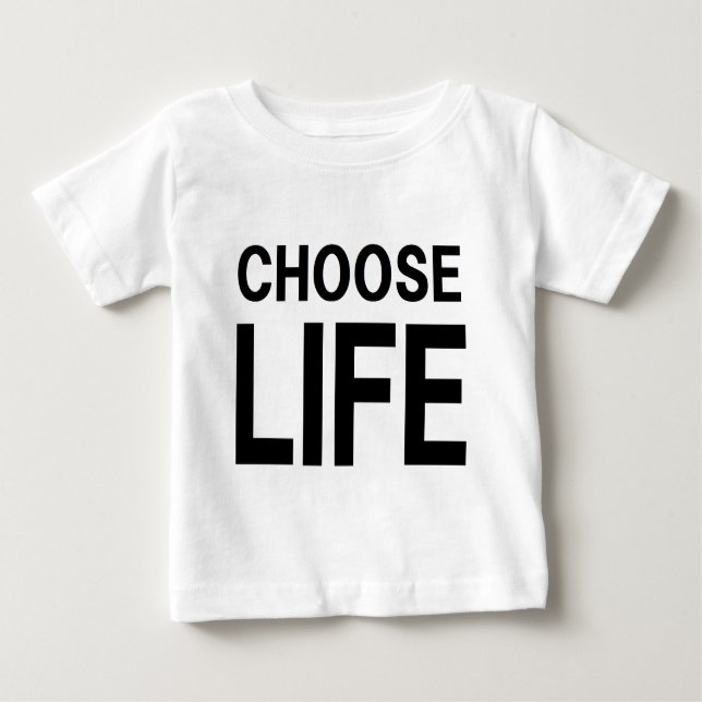CAMISETA PARA BEBÊ CHOOSE　ＬＩＦＥ (Frente)