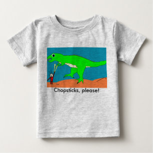 Camiseta Para Bebê Chopsticks, por favor!
