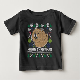Camiseta Para Bebê Chow Chow Dog Breed Fúria De Natal
