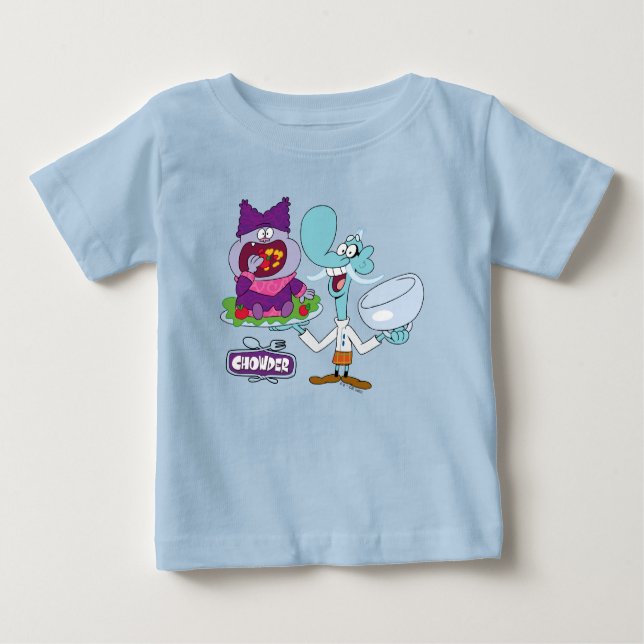 Camiseta Para Bebê Chowder e Mung Daal (Frente)