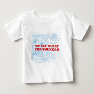 Camiseta Para Bebê chrismukkah alegre
