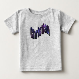 Camiseta Para Bebê Christian, Boys, Name, Logo